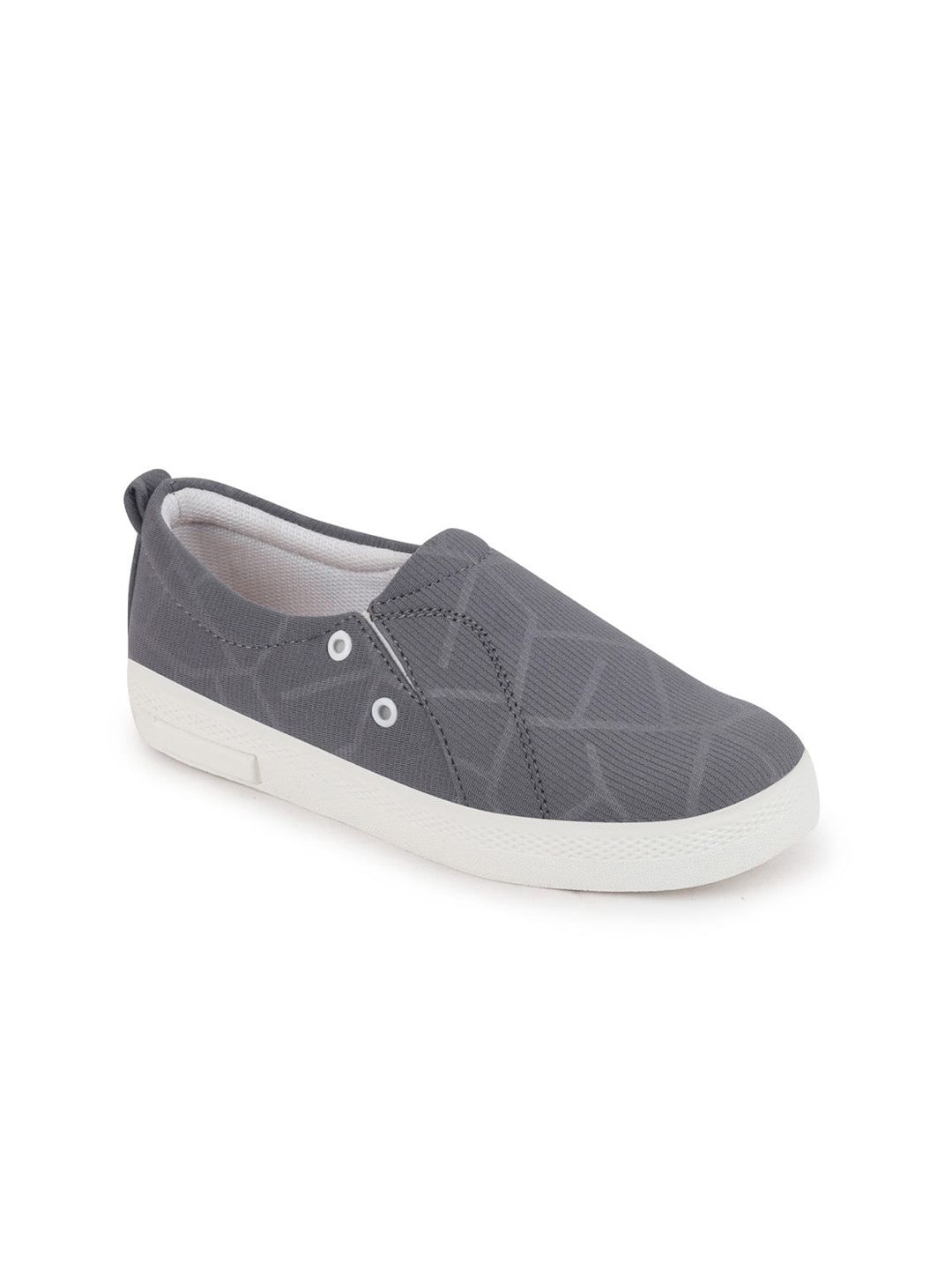 FAUSTO Women Grey Woven Design Loafers Price in India
