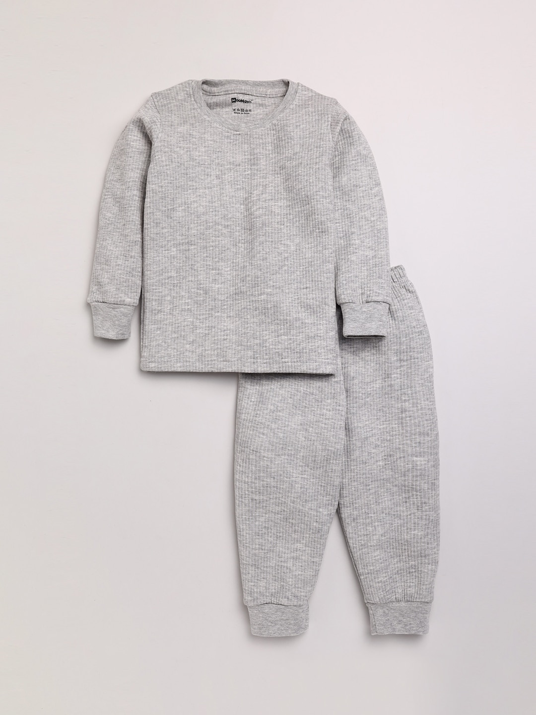 MooNKids Infant Boys Grey Solid Thermal Set