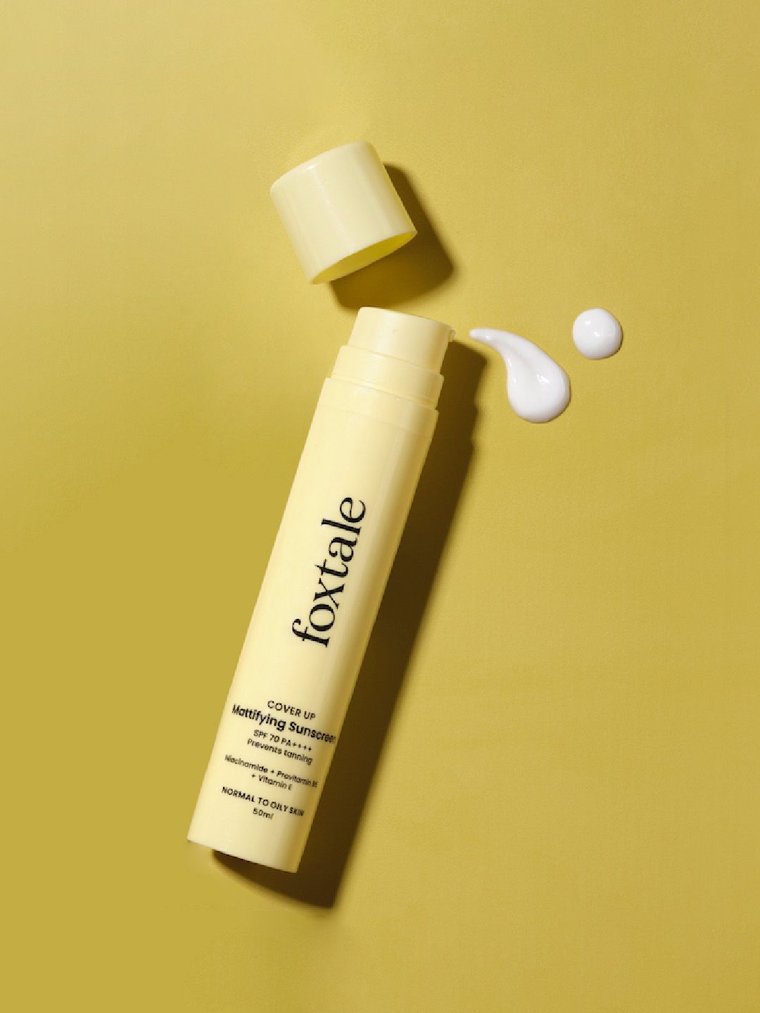 FoxTale CoverUp SPF 50+ PA++++ Broad Spectrum Matte Sunscreen with Niacinamide
