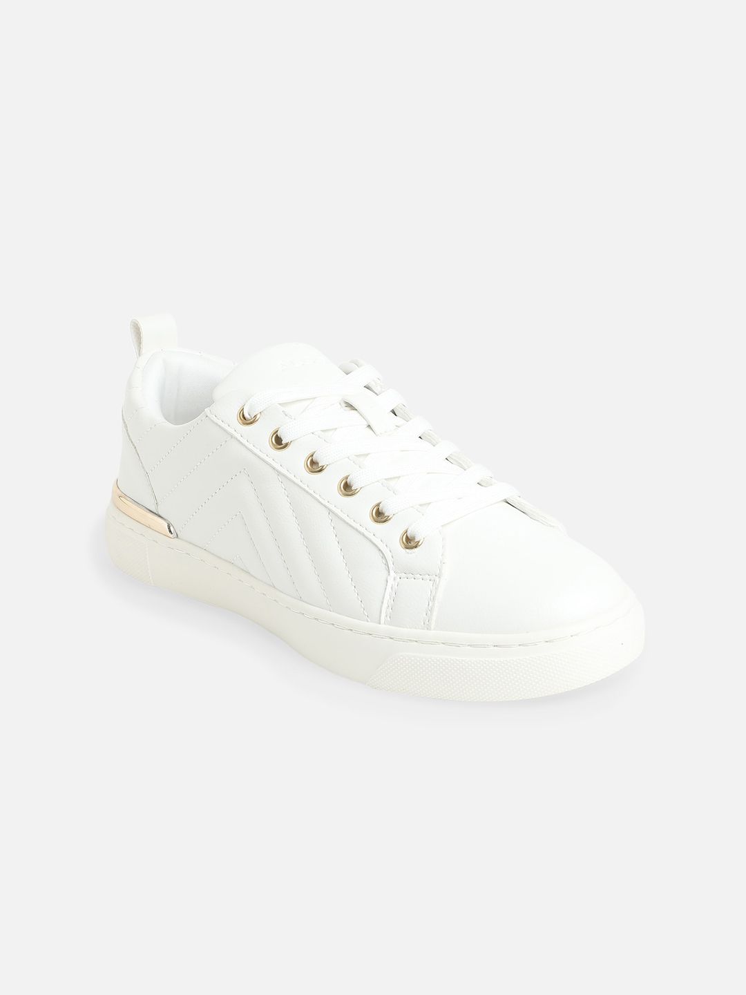 ALDO Women White Colourblocked Sneakers Price in India