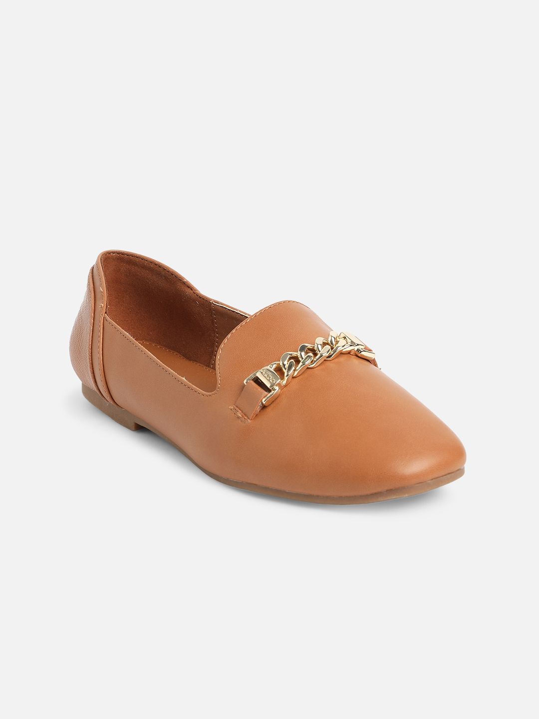 ALDO Women Brown Solid Loafers Price in India