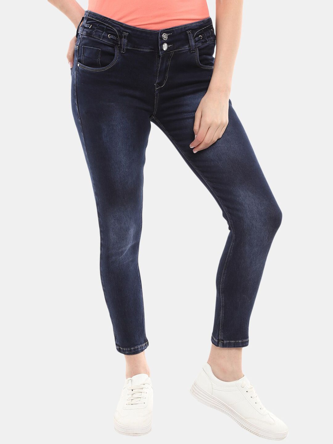 V-Mart Women Blue Light Fade Regular Fit Jeans Price in India