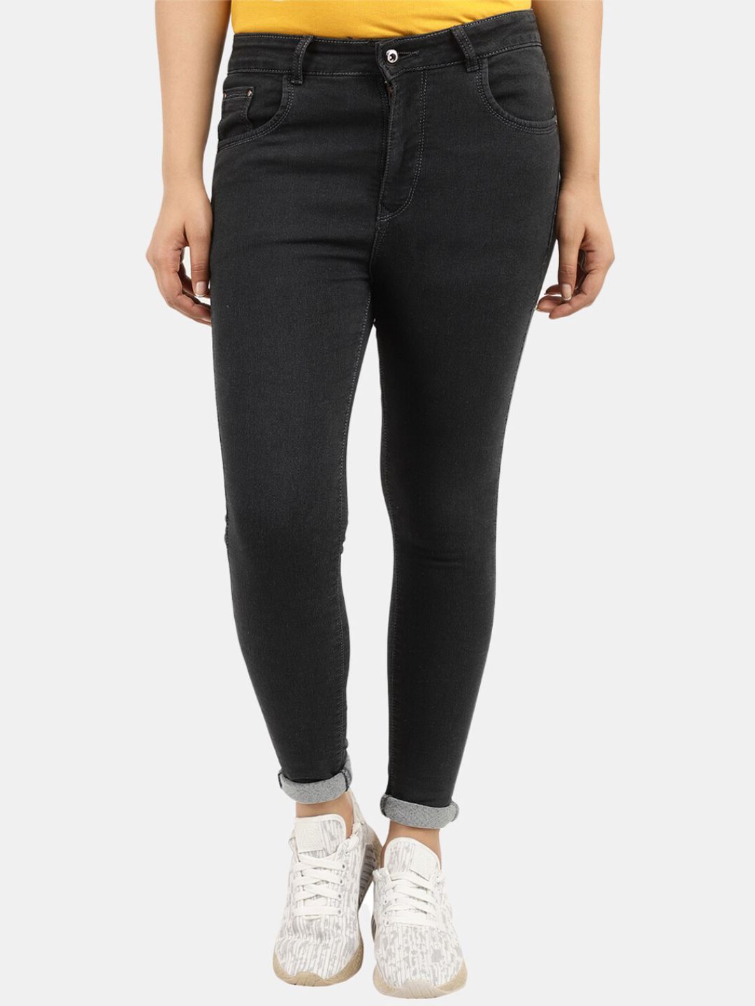 V-Mart Women Grey Stretchable Jeans Price in India