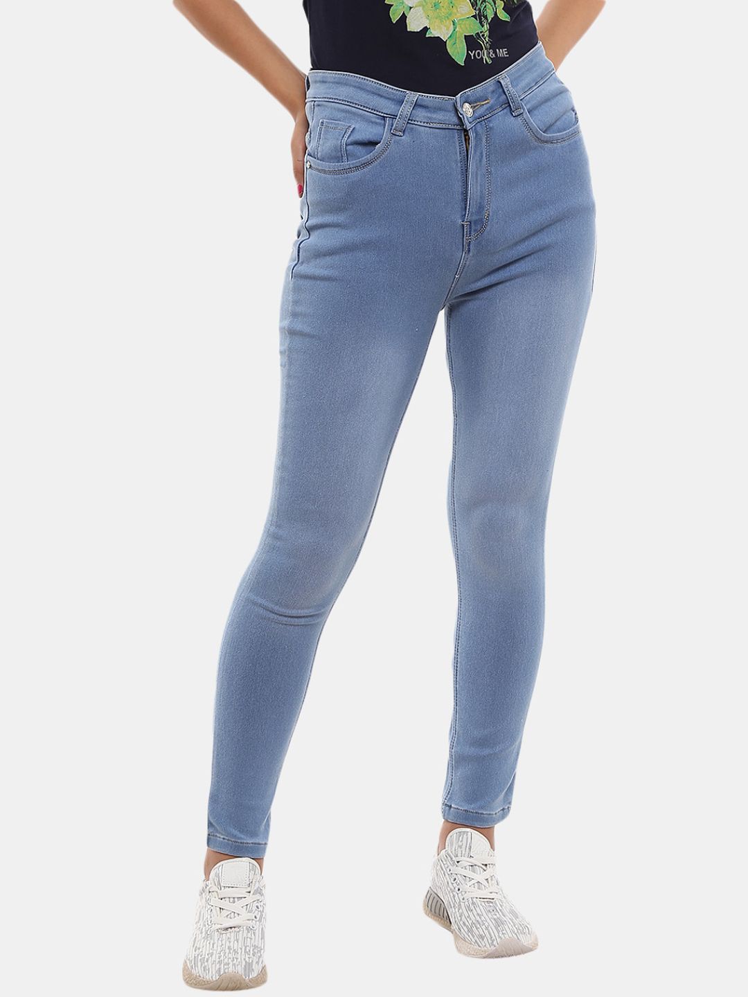 V-Mart Women Blue Stretchable Jeans Price in India