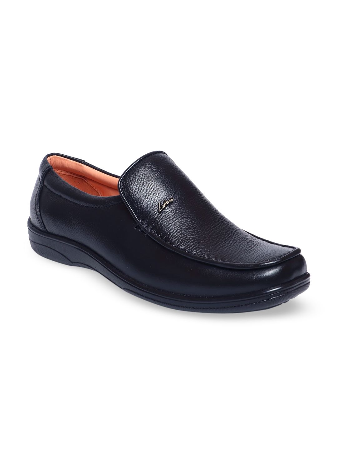 Zoom Shoes Men Black Solid Leather Formal Loafers