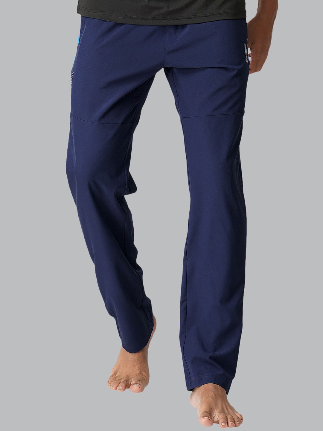 U.S. Polo Assn. Men Blue Solid Athleisure Lounge Pants
