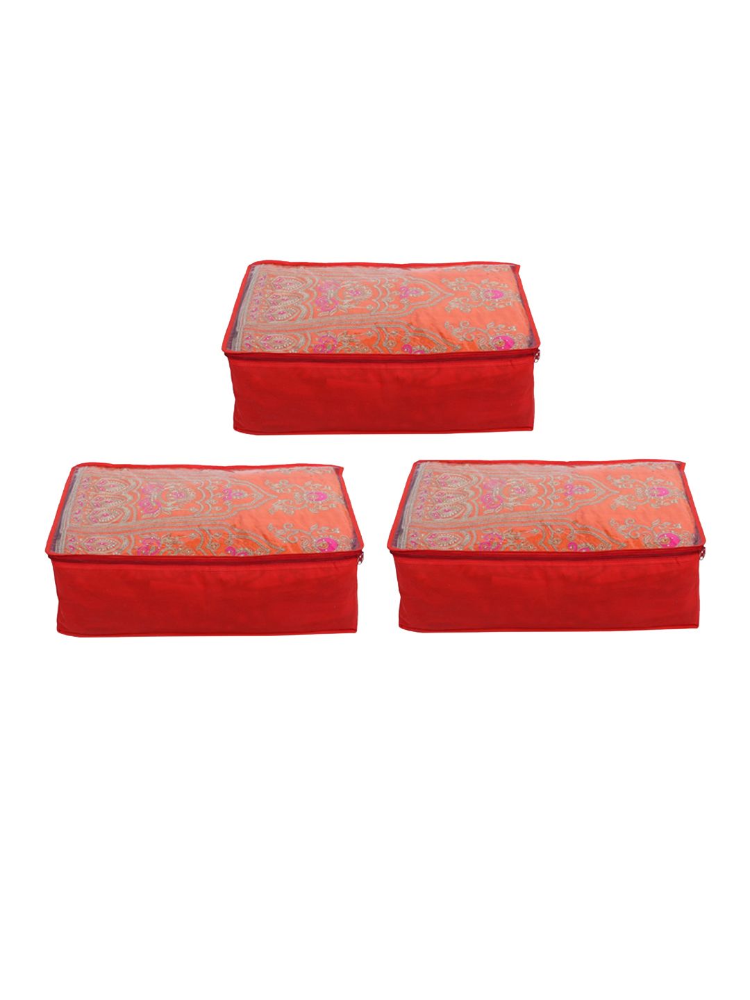 Home Fresh Set of 3 Solid Saree Covers Price in India