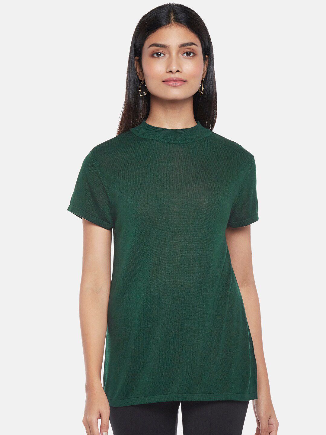 Annabelle by Pantaloons Women Green Top Price in India