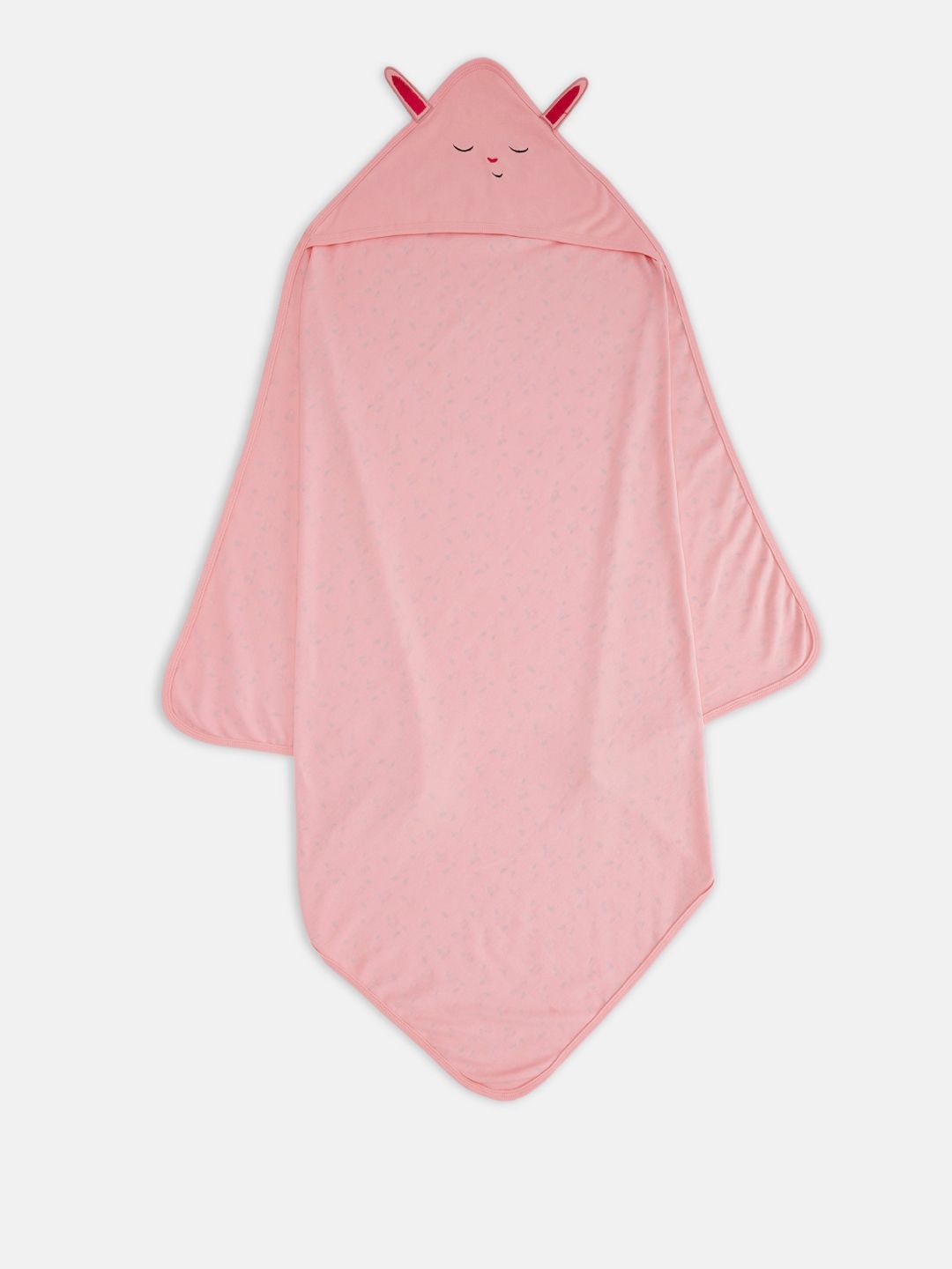 Pantaloons Baby Girls Pink Printed Cotton Bath Towel