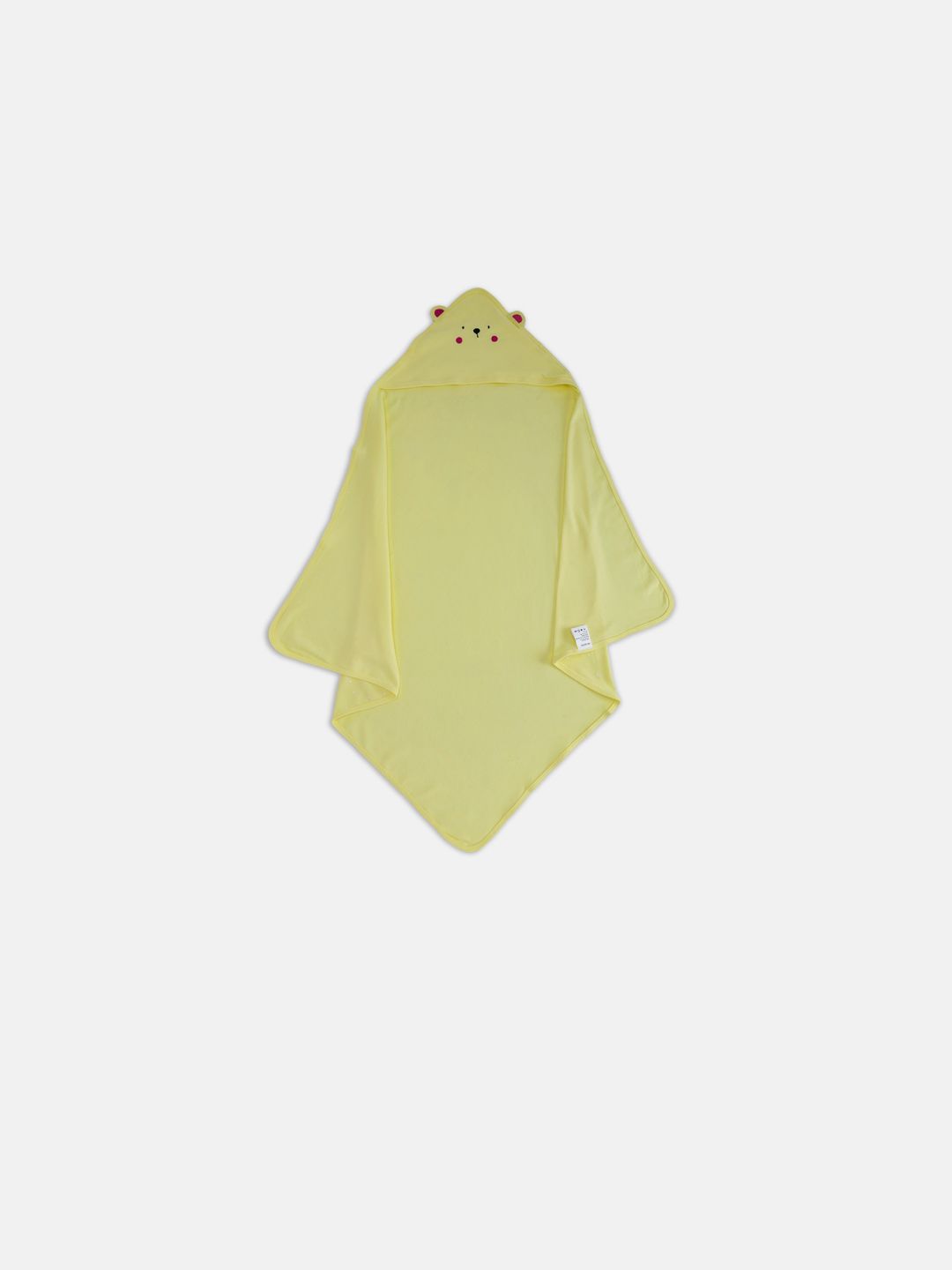 Pantaloons Baby Girls Yellow & White Printed Cotton Bath Towel