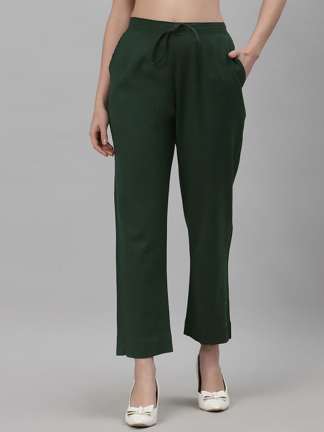 NEUDIS Women Green Trousers Price in India