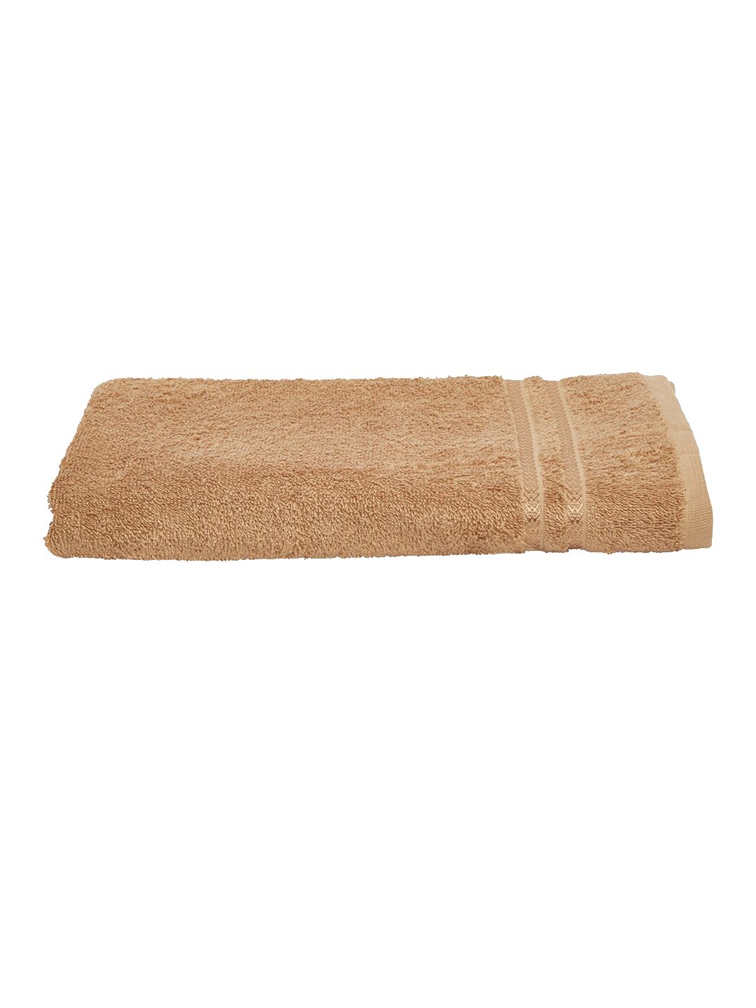 Welspun Tan Brown Solid 380GSM Pure Cotton Quick Dry High Absorbency Bath Towel Price in India