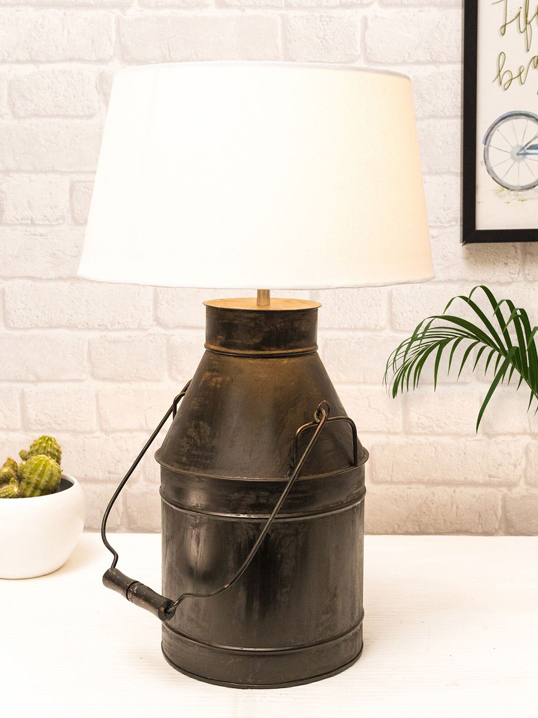 Homesake Grey & White Metal Table Lamps Price in India