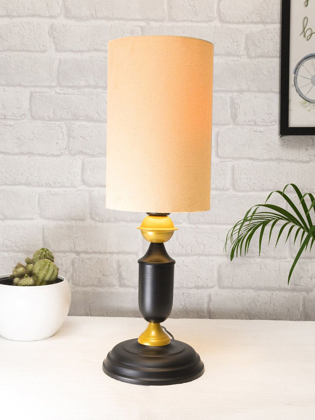 Homesake Black & White Textured Table Lamps With Shade Price in India