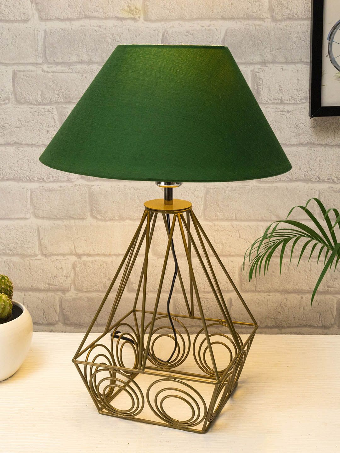 Homesake Gold-Toned Solid Metal Table Lamps Price in India