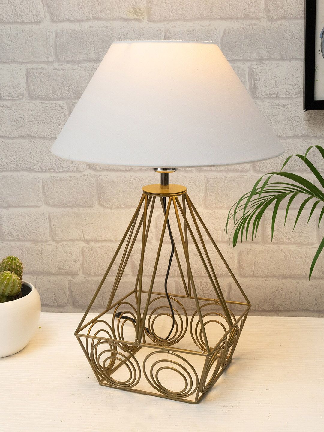 Homesake Gold & White Metal Table Lamps Price in India