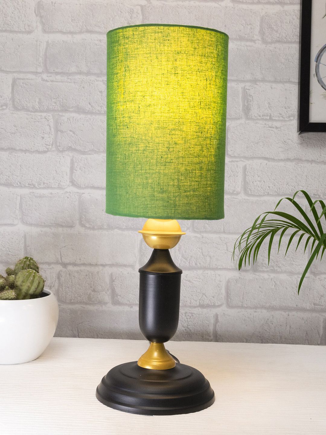 Homesake Green & Black Metal Table Lamps Price in India