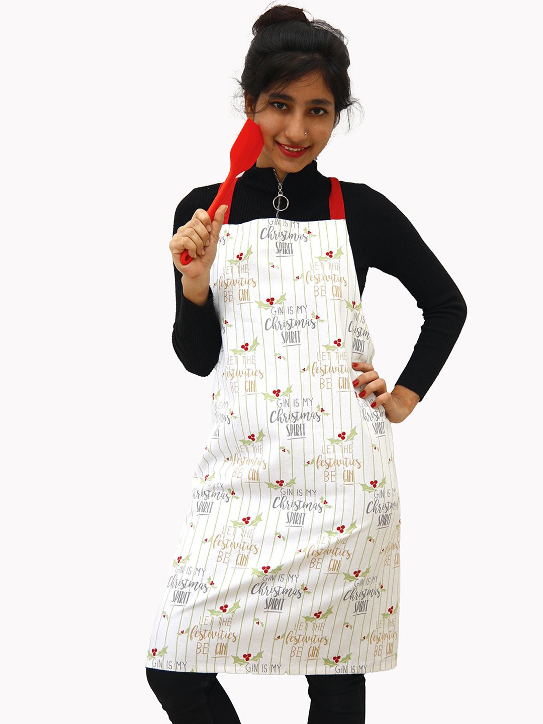 Ariana White Floral Printed Pure Cotton Aprons Price in India