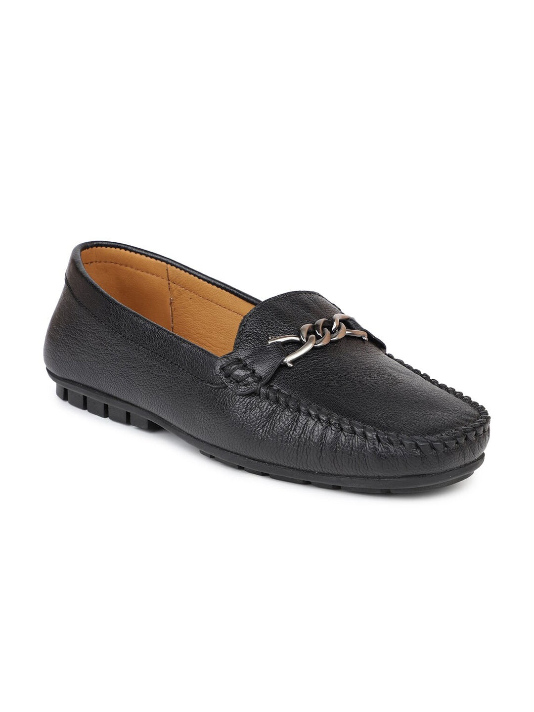 Inc 5 Women Black Textured Loafers Price in India