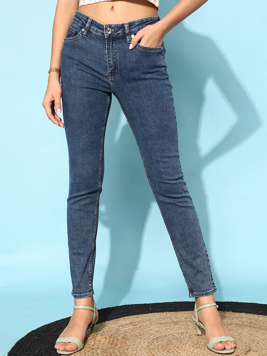 STREET 9 Women Blue Slim Fit Jeans Price in India