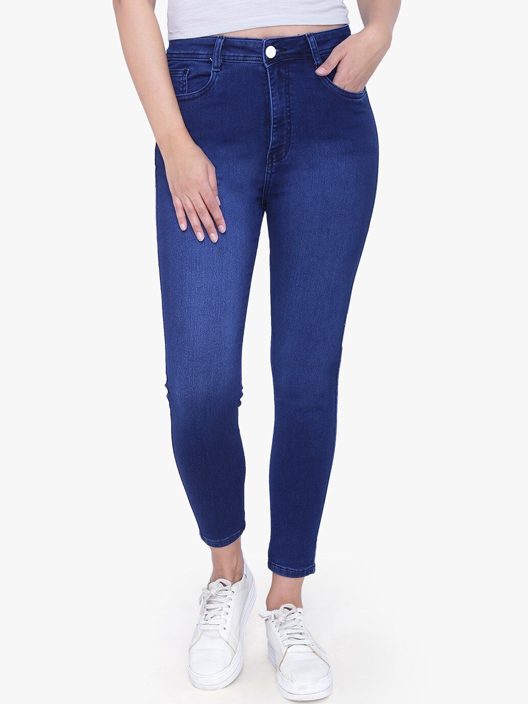 FCK-3 Women Blue Jean High-Rise Light Fade Stretchable Jeans Price in India