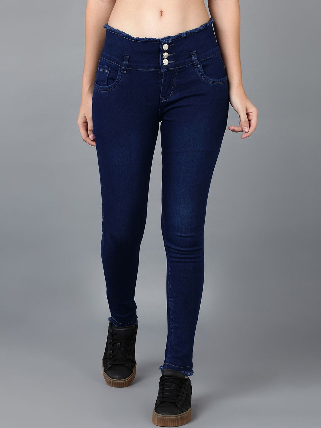 F2M Women Blue Slim Fit Stretchable Jeans Price in India