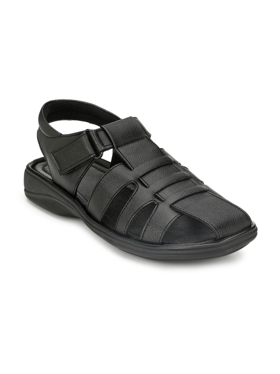 Azzaro Black Men Black Roman Sandals
