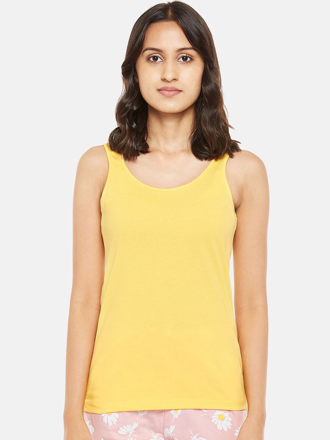 Dreamz by Pantaloons Women Yellow Solid Lounge T-Shirts Price in India