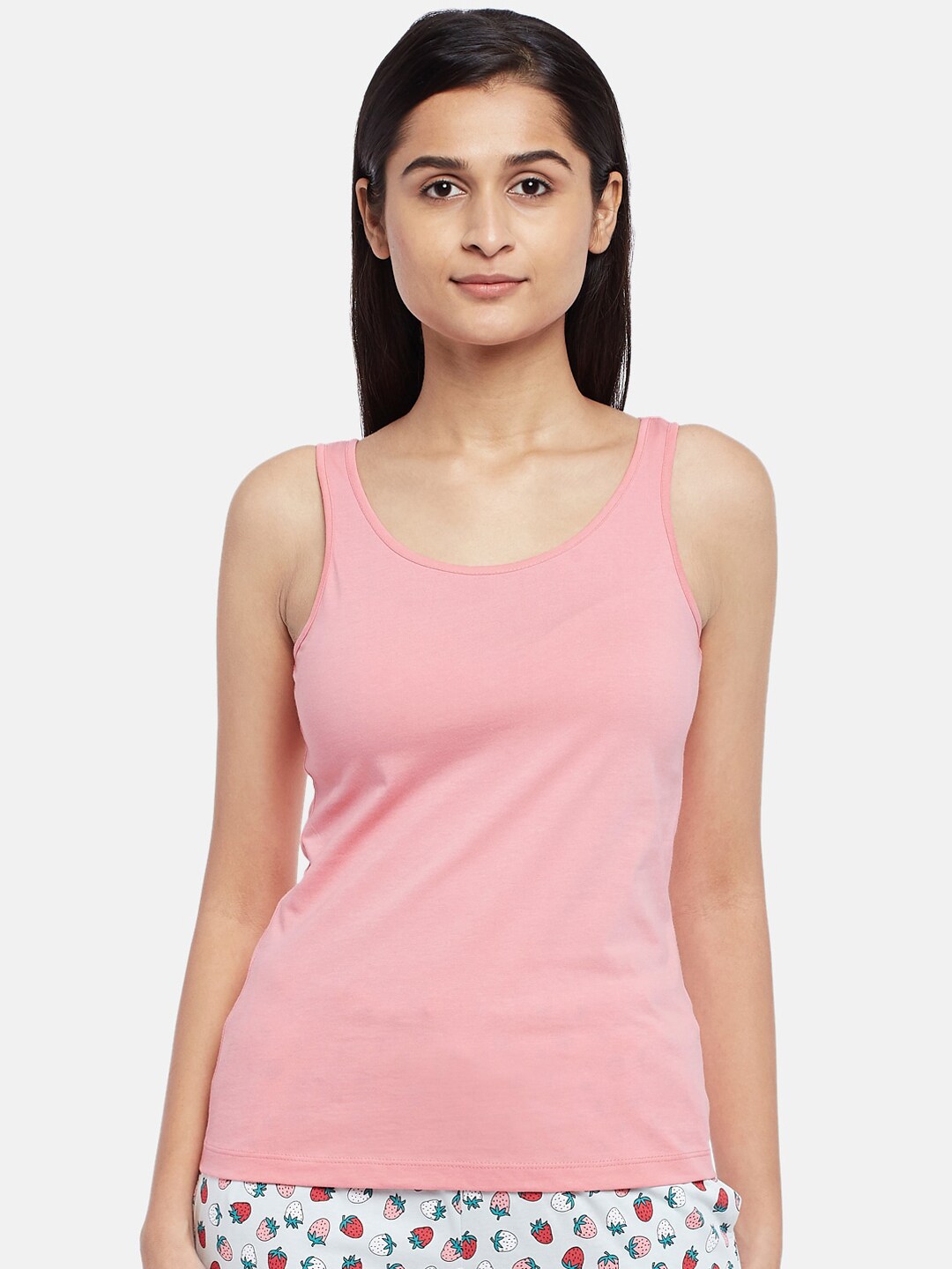Dreamz by Pantaloons Women Pink Tank Lounge T-shirt Price in India