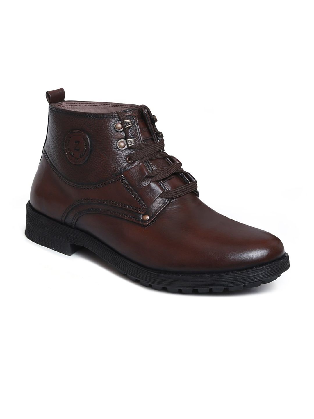Buy Zoom Shoes Men Mid-Top Leather Regular Boots - Boots for Men