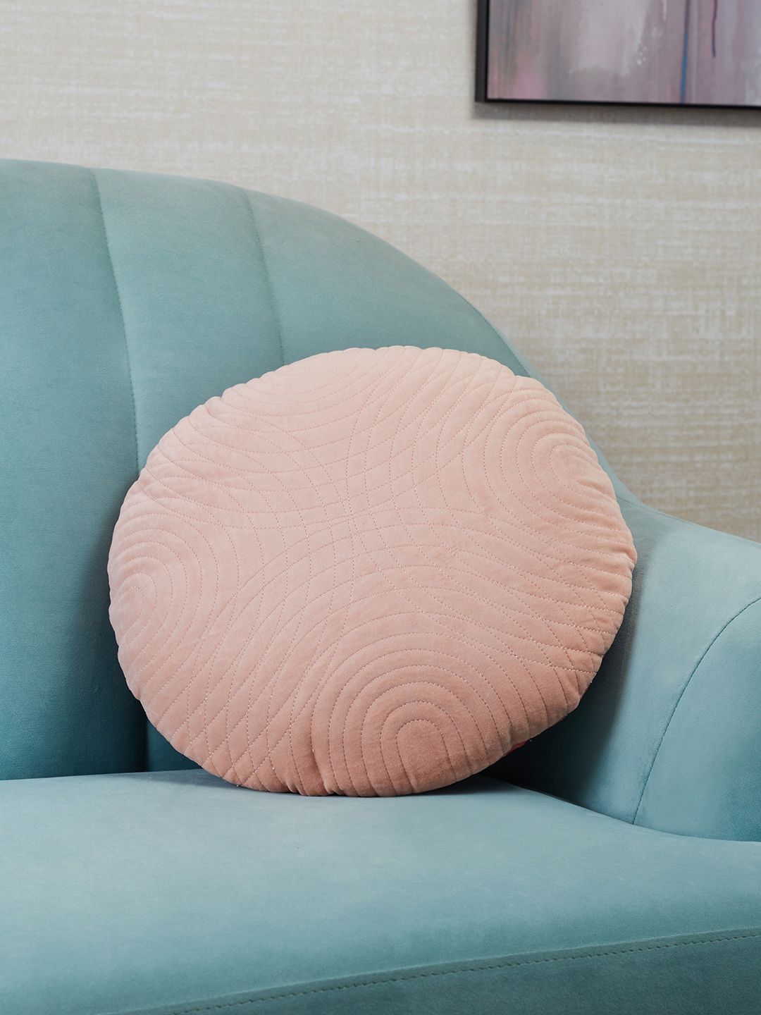 HomeTown Pink Round Cushion Cover Price in India