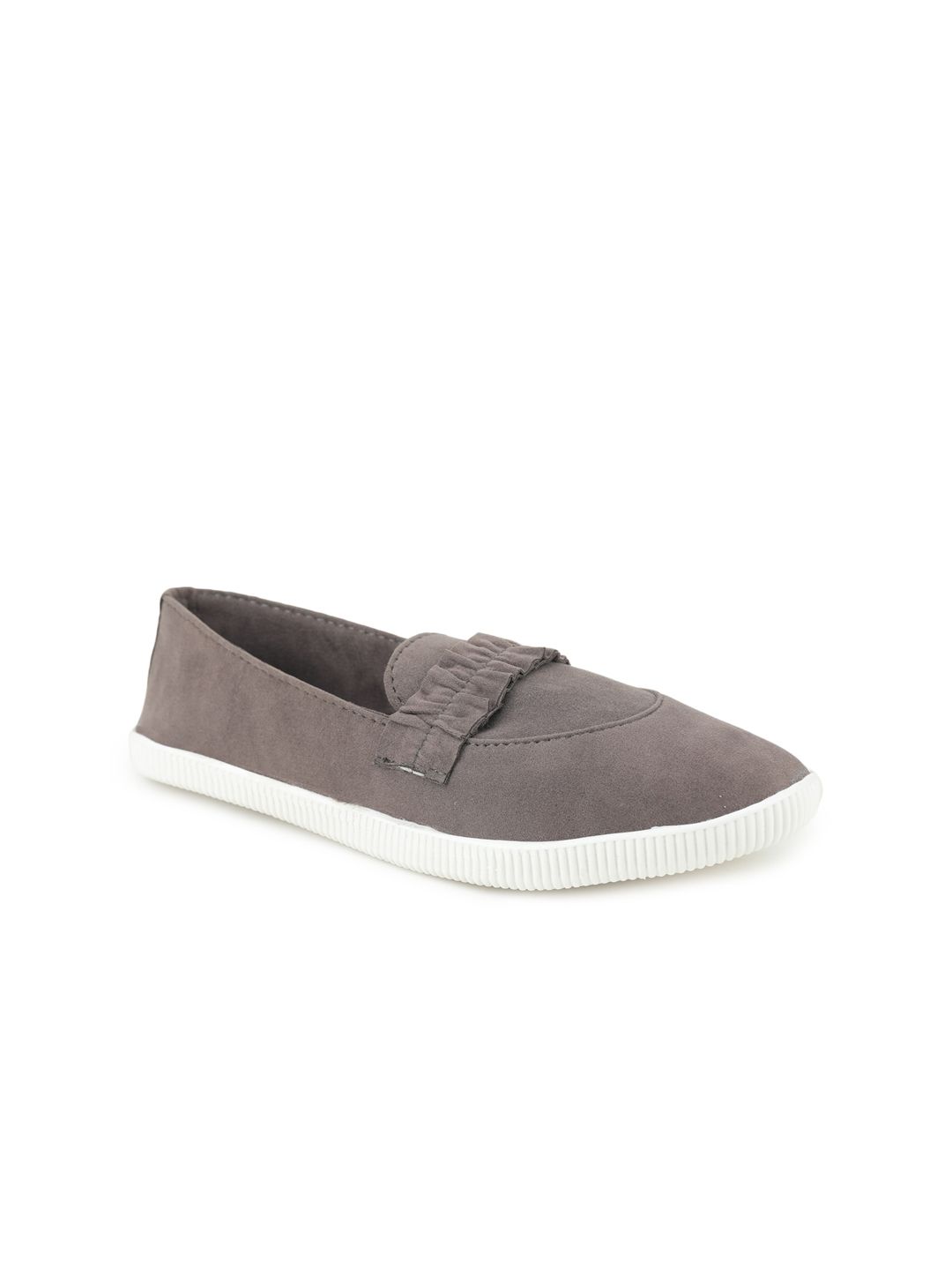 Moonwalk Women Grey Slip-On Sneakers Price in India