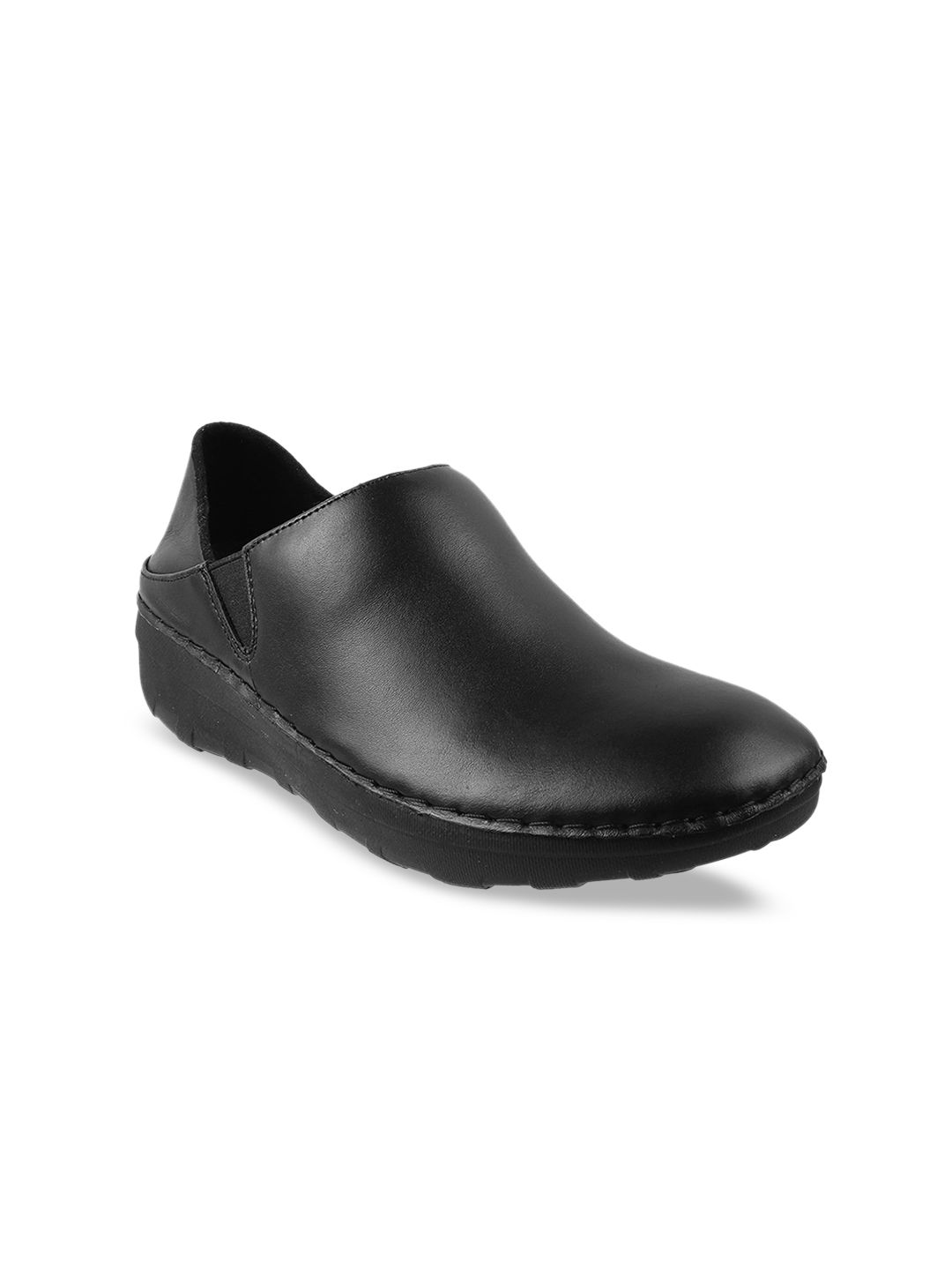 fitflop Women Black Leather Slip-On Sneakers Price in India