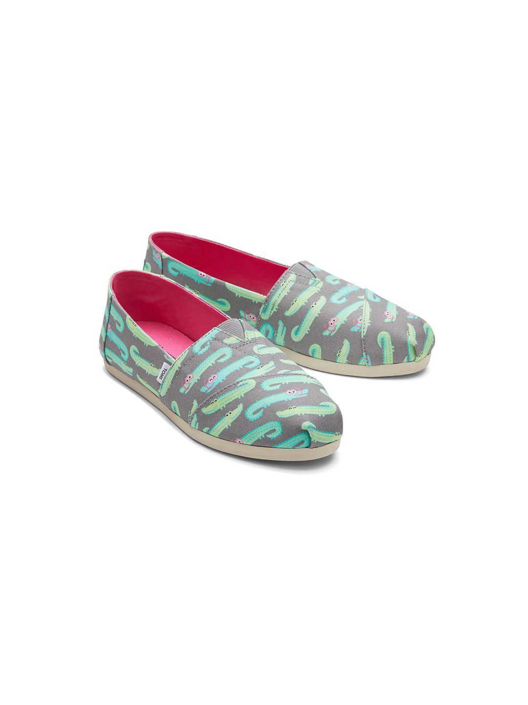 TOMS Women Grey Printed Lightweight Slip-On Sneakers Price in India