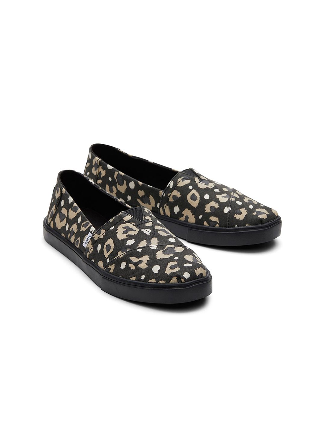 TOMS Women Black Printed Slip-On Sneakers Price in India