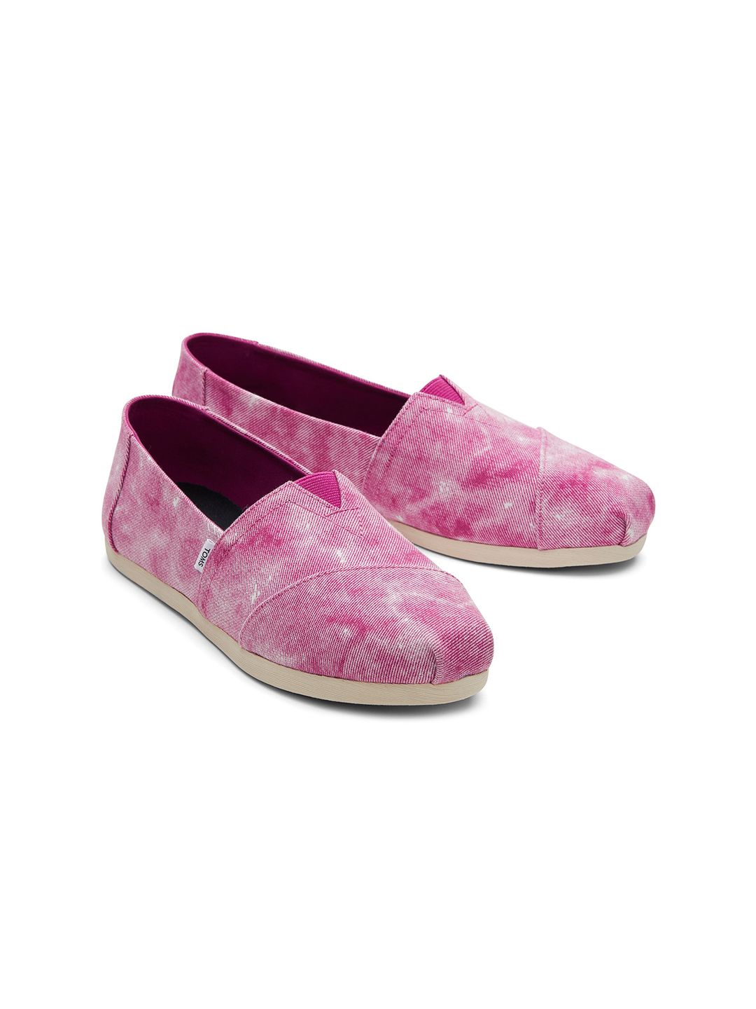 TOMS Women Pink Printed Slip-On Sneakers Price in India