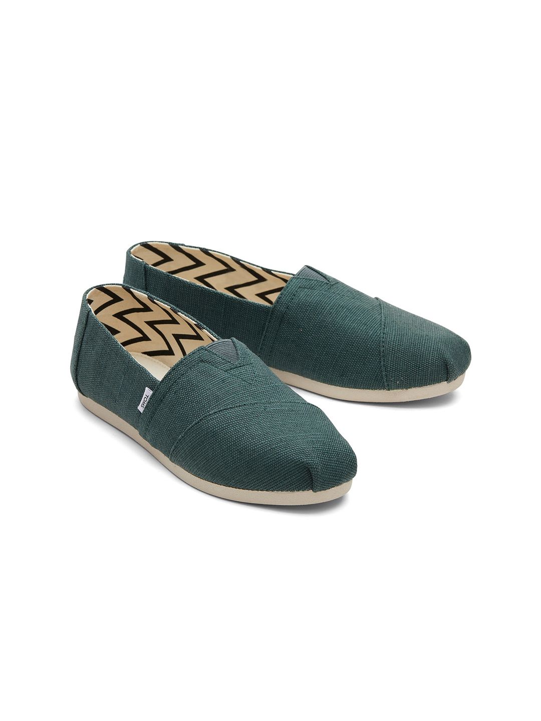 TOMS Women Green Textured Slip-On Sneakers Price in India