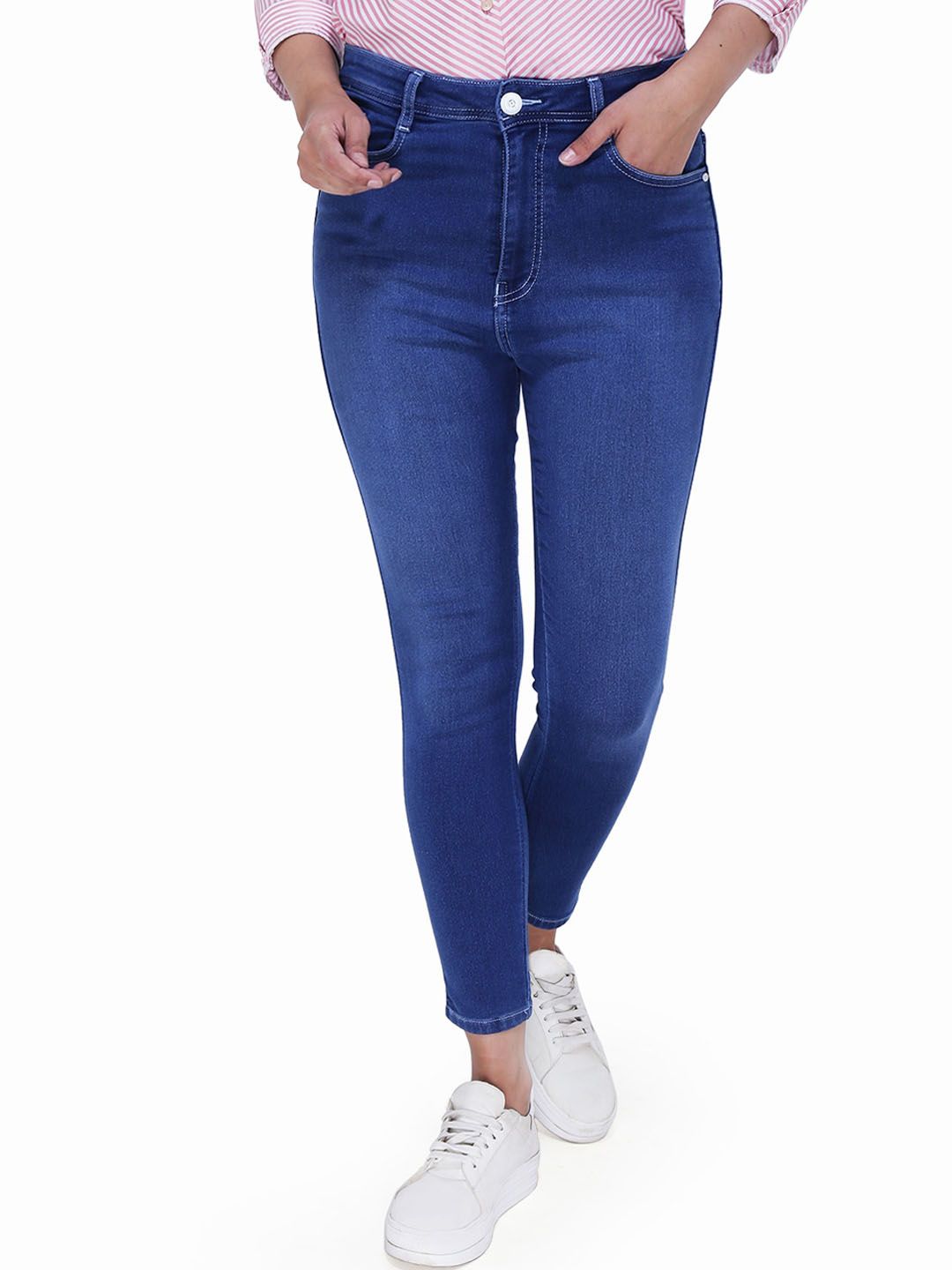 FCK-3 Women Blue Jean Light Fade Stretchable Jeans Price in India
