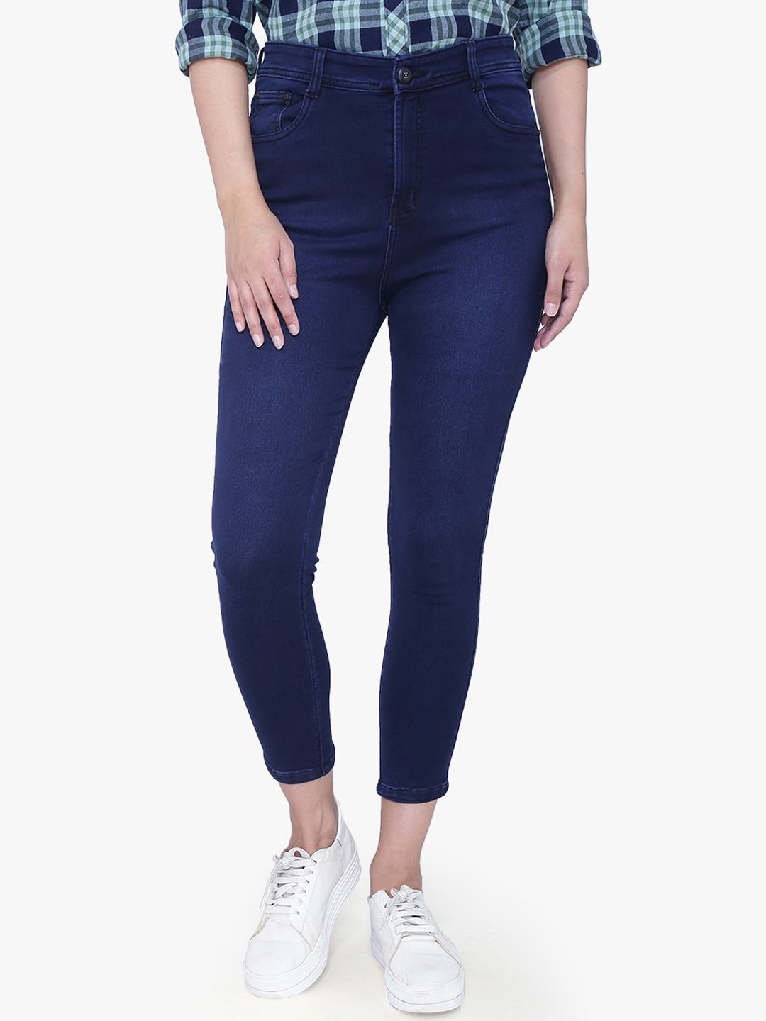 FCK-3 Women Navy Blue Jean High-Rise Stretchable Jeans Price in India