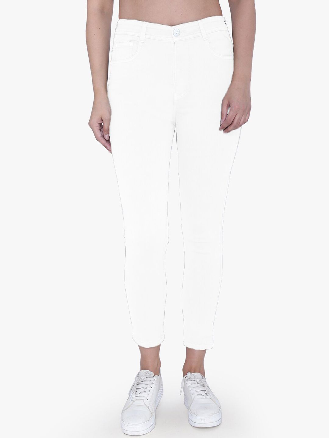 FCK-3 Women White Jean High-Rise Stretchable Jeans Price in India