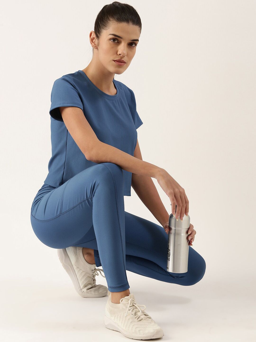 Bannos Swagger Women Blue Rapid-Dry Training or Gym Track Suit Price in India