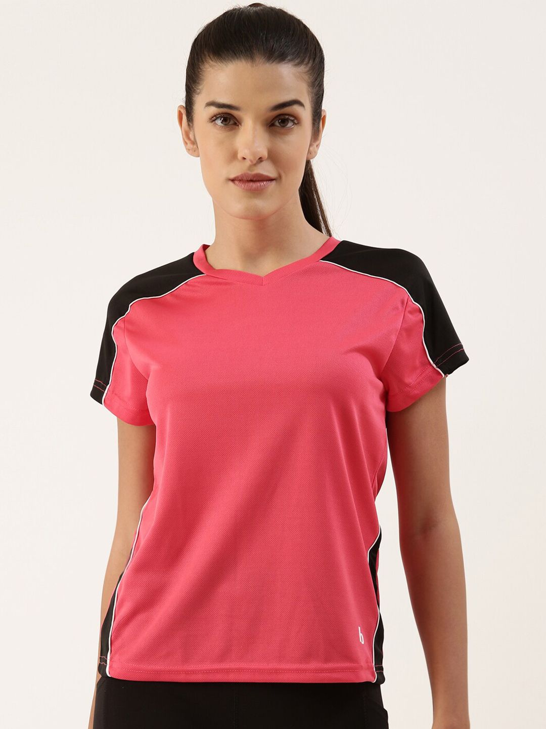 Bannos Swagger Women Pink Anti Static T-shirt Price in India