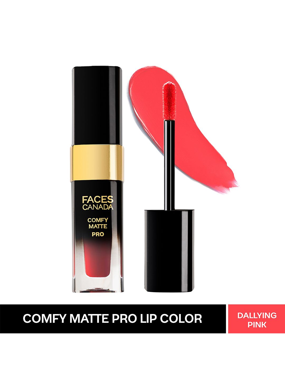 FACES CANADA Comfy Matte Pro Liquid Lipstick 5.5ml - 10Hr Stay & No Dryness - Dallying Pink 12