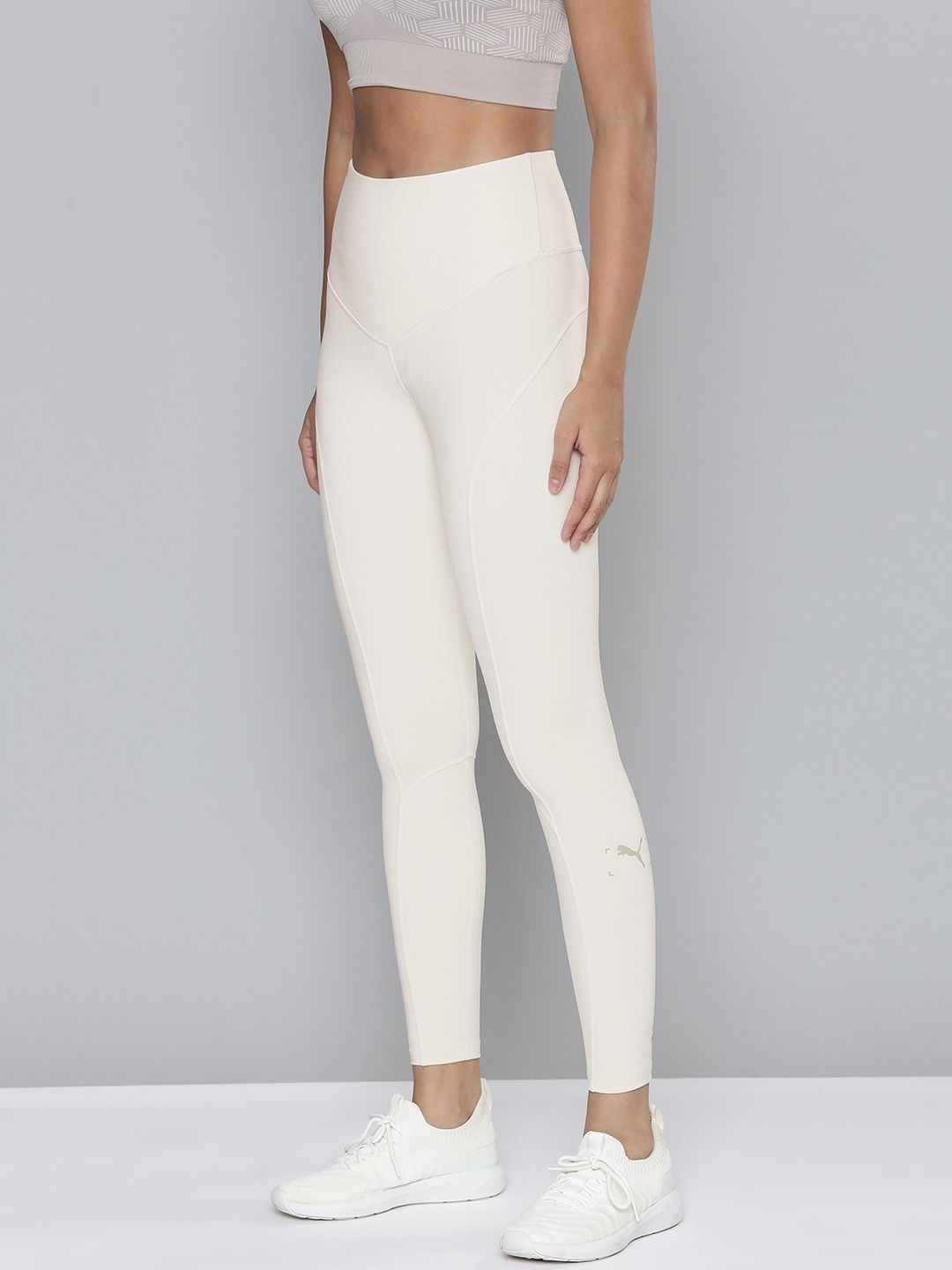 Puma Women White Solid dryCELL RE.COLLECTION 7/8 Training Tights Price in India