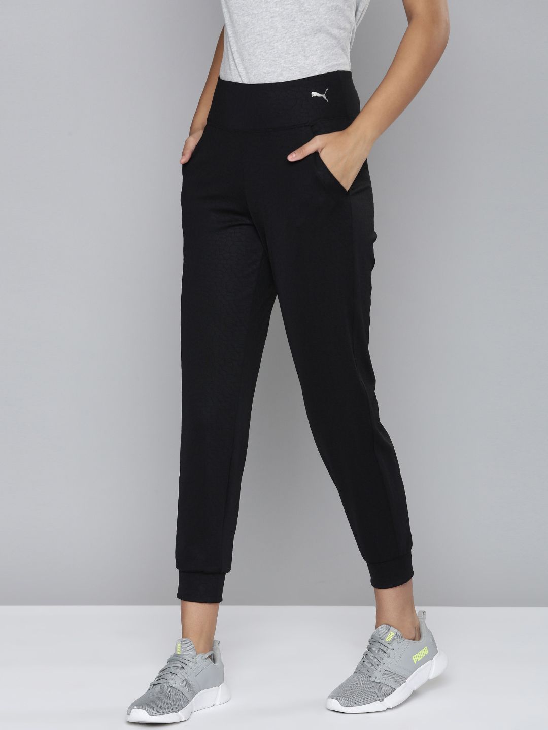 Puma Women Black Solid Slim Fit DryCell Flawless Jogger Price in India