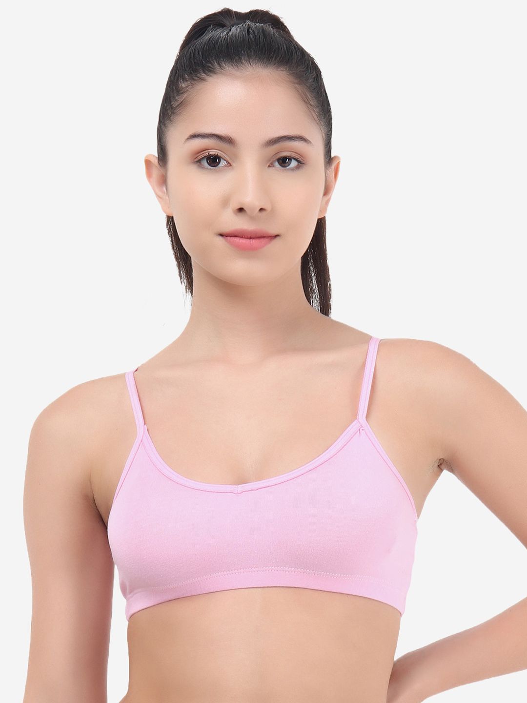 Evalona Women Pink Non Padded & Non Wired Seamless Bra-ADEV-BBRA-LPK_XS-Pink Price in India