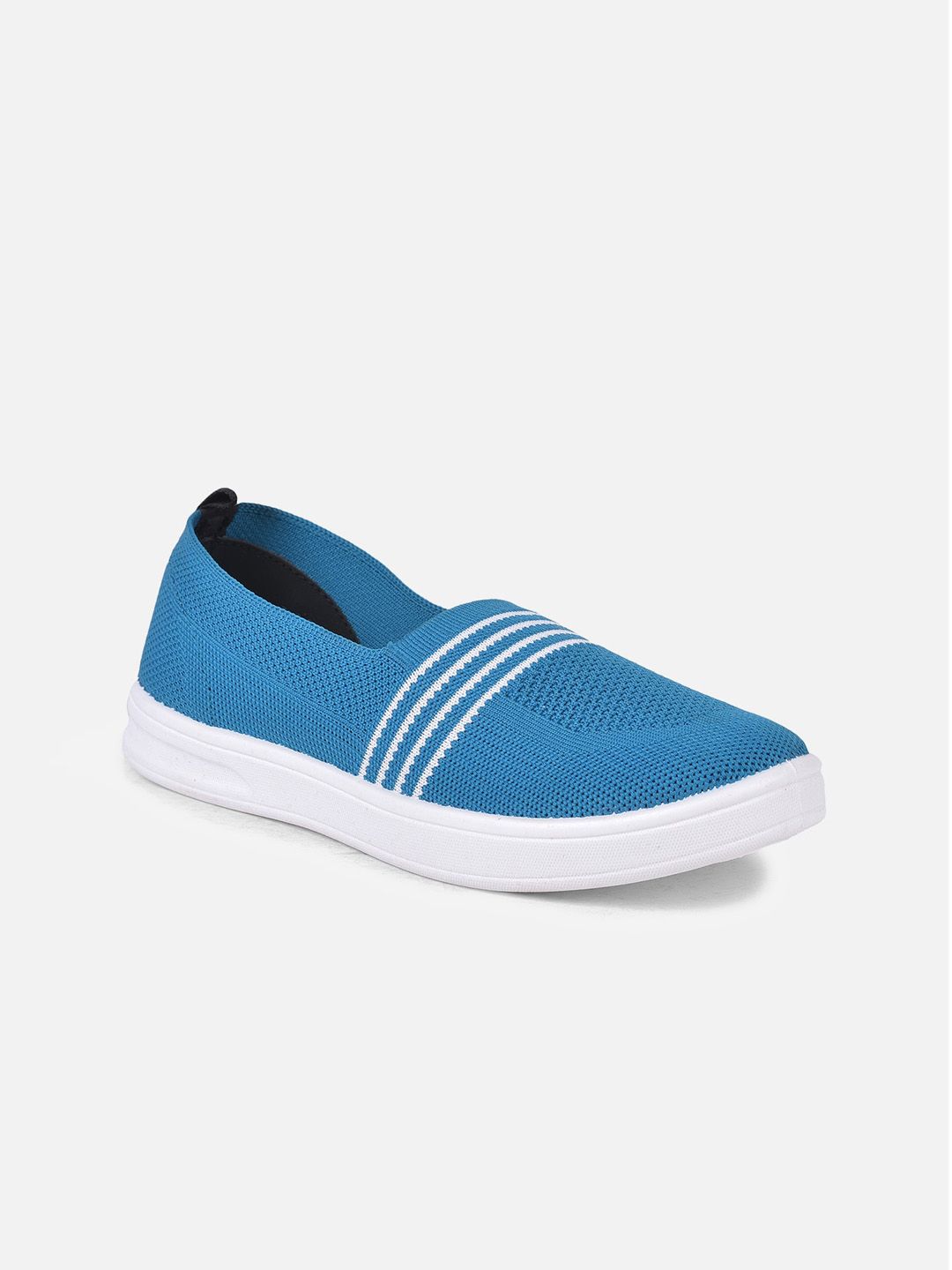 Aqualite Women Blue Woven Design Slip-On Sneakers Price in India