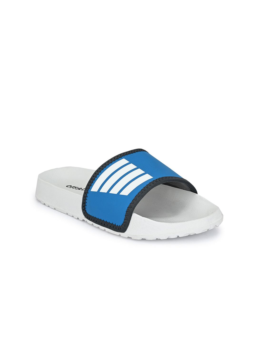 OFF LIMITS Women Blue & White Striped Sliders