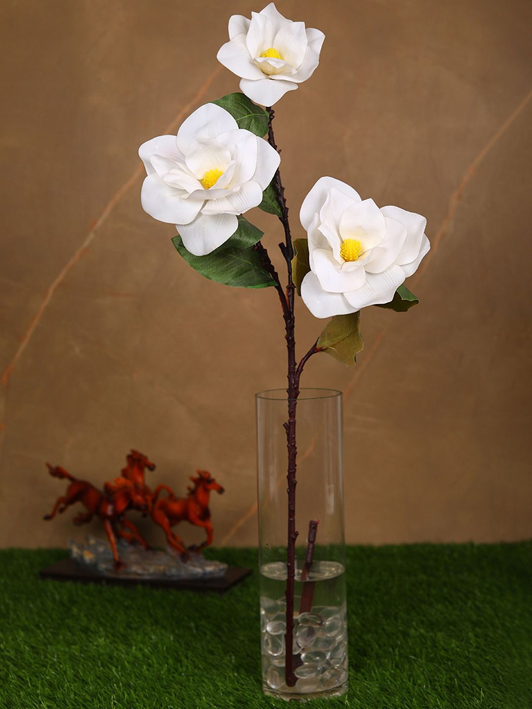 PolliNation White & Green Glorious Magnolia Artificial Flowers and Plants Price in India