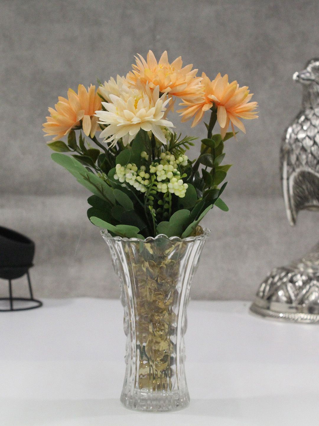 PolliNation Peach-Colored Gerbera Artificial Flowers and Plants Price in India